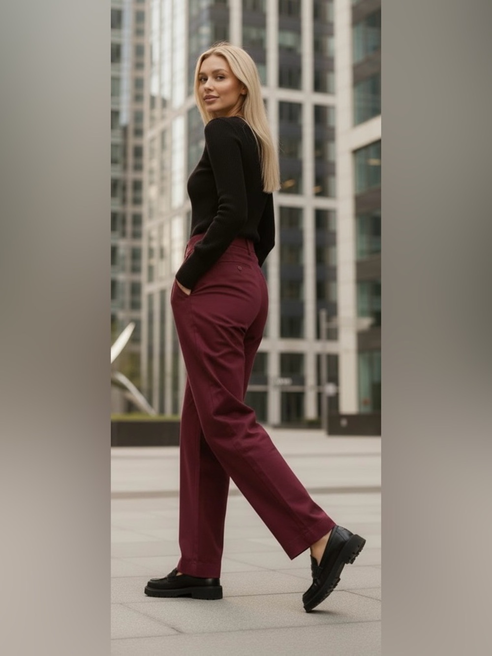 NWT! A New Day Women's High-Rise Pleat Front Chino Pants Size 10 - Picture 4 of 9
